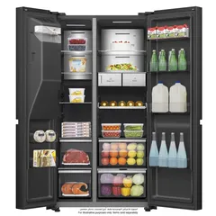 Hisense Freestanding Side by Side Smart Refrigerator, RS9P819GTB (819 L, Black)