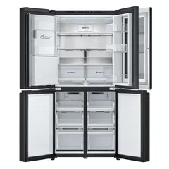 LG InstaView Side By Side French Door Refrigerator, LFX29FFQYB (Matte Black, 570 L)