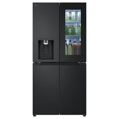 LG InstaView Side By Side French Door Refrigerator, LFX29FFQYB (Matte Black, 570 L)