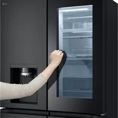 LG InstaView Side By Side French Door Refrigerator, LFX29FFQYB (Matte Black, 570 L)