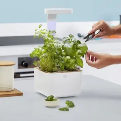 Lingot Botaneo Smart Planting Kit W/ 2 Slots (White, 1.5 Kg)