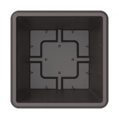 Cosmoplast Cedargrain Square Plant Pot W/Tray (Dark Brown, 20 L)