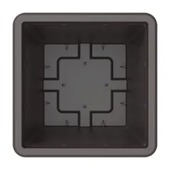 Cosmoplast Cedargrain Square Plant Pot W/Tray (Dark Brown, 45 L)