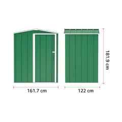 Duramax Steel Storage Shed (Green, 162 x 122 x 182 cm)