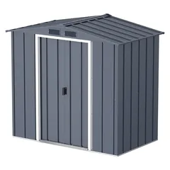 Duramax Steel Storage Shed (Grey, 202 x 122 x 180.5 cm)