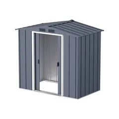 Duramax Steel Storage Shed (Grey, 202 x 122 x 180.5 cm)