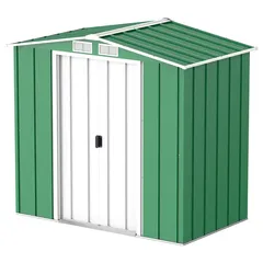 Duramax Steel Storage Shed (Green & White, 202 x 122 x 180.5 cm)