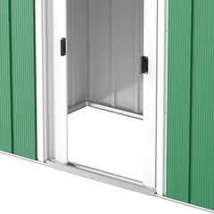 Duramax Steel Storage Shed (Green & White, 202 x 122 x 180.5 cm)