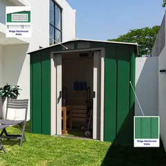 Duramax Steel Storage Shed (Green & White, 202 x 122 x 180.5 cm)