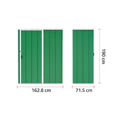 Duramax Steel Storage Shed (Green, 152 x 71.5 x 190 cm)