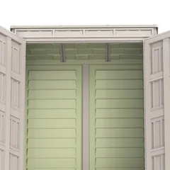 Duramax Aluminium & Vinyl Plastic Storage Shed (Adobe, 171 x 92 x 202 cm)