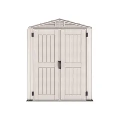Duramax Aluminium & Vinyl Plastic Storage Shed (Adobe, 171 x 161 x 210 cm)