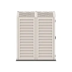 Duramax Aluminium & Vinyl Plastic Storage Shed (Adobe, 171 x 161 x 210 cm)