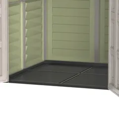 Duramax Aluminium & Vinyl Plastic Storage Shed (Adobe, 171 x 161 x 210 cm)