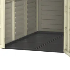 Duramax Aluminium & Vinyl Plastic Storage Shed (Ivory, 250 x 161 x 210 cm)