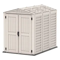 Duramax Aluminium & Vinyl Plastic Storage Shed (Adobe, 250 x 161 x 210 cm)