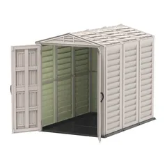 Duramax Aluminium & Vinyl Plastic Storage Shed (Adobe, 250 x 161 x 210 cm)