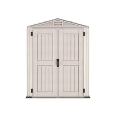 Duramax Aluminium & Vinyl Plastic Storage Shed (Adobe, 250 x 161 x 210 cm)