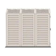Duramax Aluminium & Vinyl Plastic Storage Shed (Adobe, 250 x 161 x 210 cm)