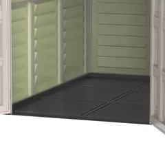 Duramax Aluminium & Vinyl Plastic Storage Shed (Adobe, 250 x 161 x 210 cm)