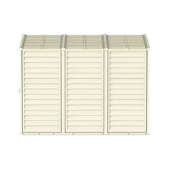 Duramax Aluminium & Vinyl Plastic Storage Shed (Ivory, 242 x 122 x 187.5 cm)