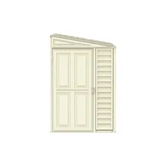Duramax Aluminium & Vinyl Plastic Storage Shed (Ivory, 242 x 122 x 187.5 cm)