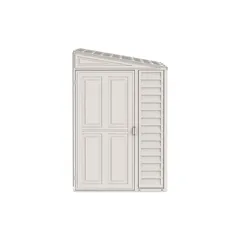 Duramax Aluminium & Vinyl Plastic Storage Shed (Adobe, 242 x 122 x 187.5 cm)