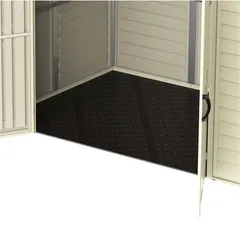 Duramax Aluminium & Vinyl Plastic Storage Shed (Ivory, 240 x 163 x 187.5 cm)