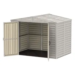Duramax Aluminium & Vinyl Plastic Storage Shed (Adobe, 240 x 163 x 187.5 cm)