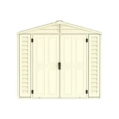 Duramax Aluminium & Vinyl Plastic Storage Shed (Ivory, 245 x 168 x 222 cm)