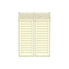 Duramax Aluminium & Vinyl Plastic Storage Shed (Ivory, 245 x 168 x 222 cm)