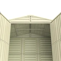 Duramax Aluminium & Vinyl Plastic Storage Shed (Ivory, 245 x 168 x 222 cm)