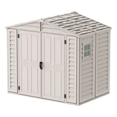 Duramax Aluminium & Vinyl Plastic Storage Shed (Adobe, 245 x 168 x 222 cm)