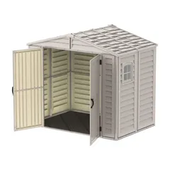 Duramax Aluminium & Vinyl Plastic Storage Shed (Adobe, 245 x 168 x 222 cm)