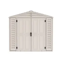 Duramax Aluminium & Vinyl Plastic Storage Shed (Adobe, 245 x 168 x 222 cm)