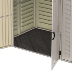 Duramax Aluminium & Vinyl Plastic Storage Shed (Adobe, 245 x 168 x 222 cm)