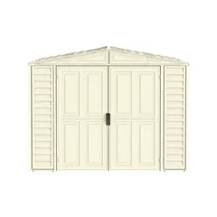 Duramax Aluminium & Vinyl Plastic Storage Shed (Ivory, 240 x 242 x 187.5 cm)