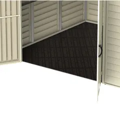 Duramax Aluminium & Vinyl Plastic Storage Shed (Ivory, 240 x 242 x 187.5 cm)