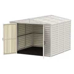 Duramax Aluminium & Vinyl Plastic Storage Shed (Adobe, 240 x 242 x 187.5 cm)