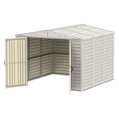 Duramax Aluminium & Vinyl Plastic Storage Shed (Adobe, 240 x 242 x 187.5 cm)