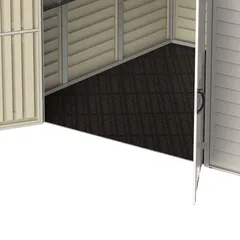 Duramax Aluminium & Vinyl Plastic Storage Shed (Adobe, 240 x 242 x 187.5 cm)