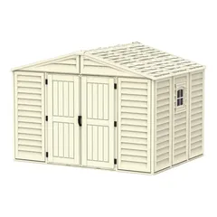 Duramax Aluminium & Vinyl Plastic Storage Shed (Ivory, 325 x 247 x 233 cm)