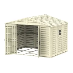 Duramax Aluminium & Vinyl Plastic Storage Shed (Ivory, 325 x 247 x 233 cm)