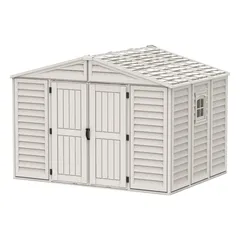 Duramax Aluminium & Vinyl Plastic Storage Shed (Adobe, 325 x 247 x 233 cm)