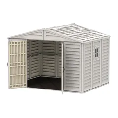 Duramax Aluminium & Vinyl Plastic Storage Shed (Adobe, 325 x 247 x 233 cm)