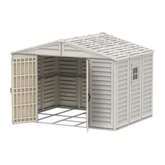Duramax Aluminium & Vinyl Plastic Storage Shed (Adobe, 325 x 247 x 233 cm)