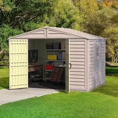 Duramax Aluminium & Vinyl Plastic Storage Shed (Adobe, 325 x 247 x 233 cm)