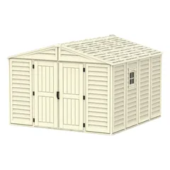 Duramax Aluminium & Vinyl Plastic Storage Shed (Ivory, 326 x 325 x 233 cm)