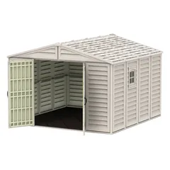 Duramax Aluminium & Vinyl Plastic Storage Shed (Adobe, 326 x 325 x 233 cm)