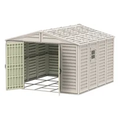 Duramax Aluminium & Vinyl Plastic Storage Shed (Adobe, 326 x 325 x 233 cm)